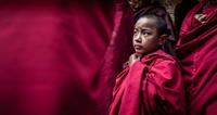Monk at Rinpung Dzong Paro in Bhutan